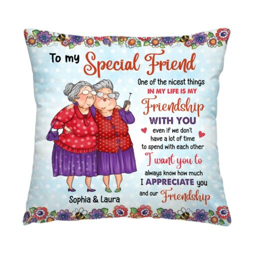 Personalized Gift For Old Friend How Much I Appreciate You Pillow