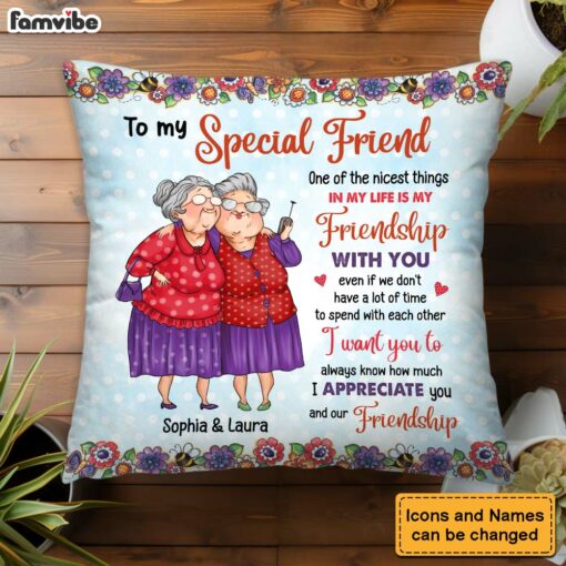 Personalized Gift For Old Friend How Much I Appreciate You Pillow