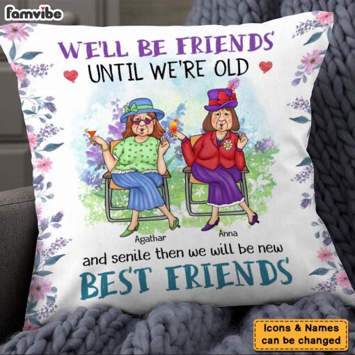 Personalized Gift For Old Friend Pillow