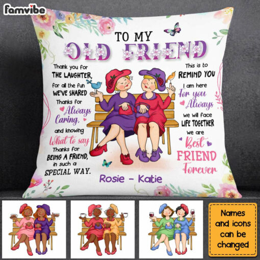 Personalized Gift For Old Friend We Will Face Life Together Pillow