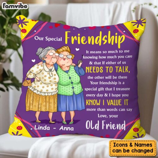 Personalized Gift For Old Friends Gift That I Treasure Pillow