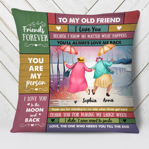 Personalized Gift For Old Friends I Love You Pillow