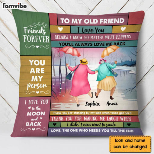 Personalized Gift For Old Friends I Love You Pillow