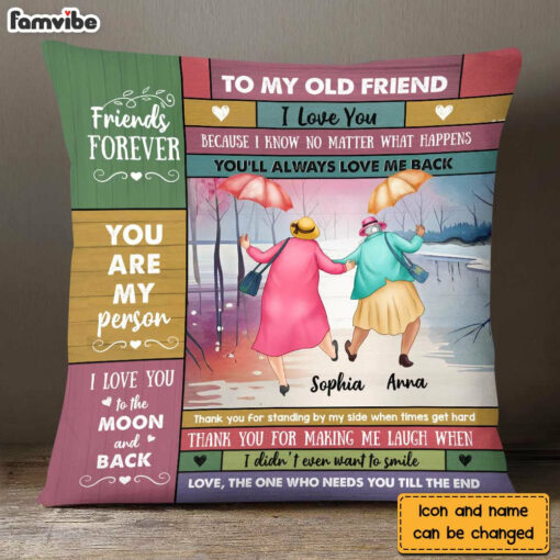 Personalized Gift For Old Friends I Love You Pillow