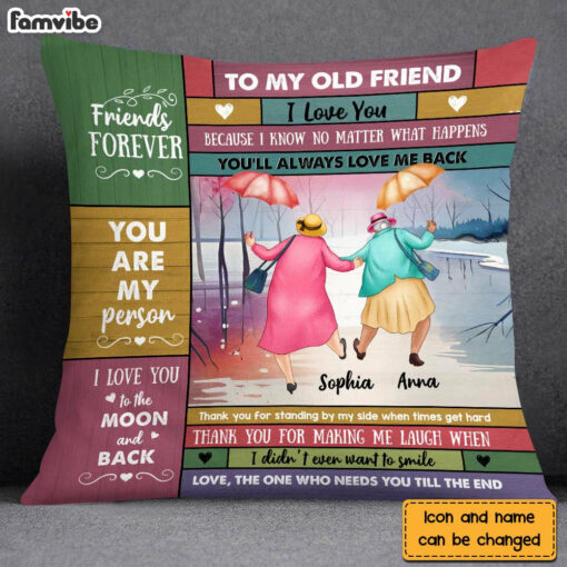 Personalized Gift For Old Friends I Love You Pillow