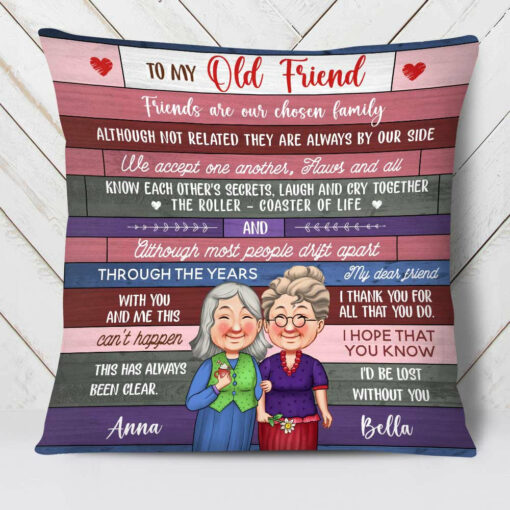 Personalized Gift For Old Friends The Roller-Coaster of Life Pillow