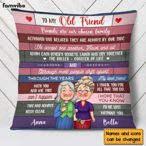 Personalized Gift For Old Friends The Roller-Coaster of Life Pillow