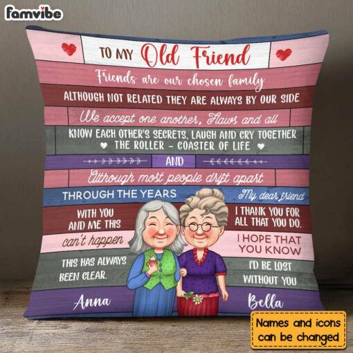 Personalized Gift For Old Friends The Roller-Coaster of Life Pillow