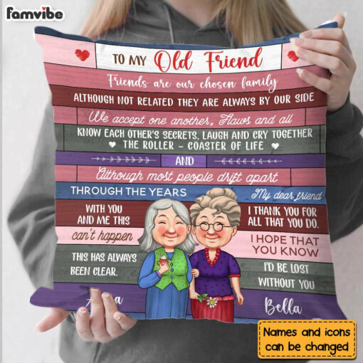 Personalized Gift For Old Friends The Roller-Coaster of Life Pillow