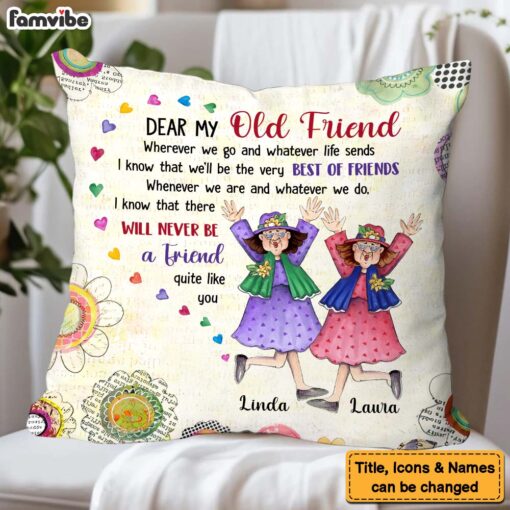 Personalized Gift For Old Friends Whatever Life Sends Pillow