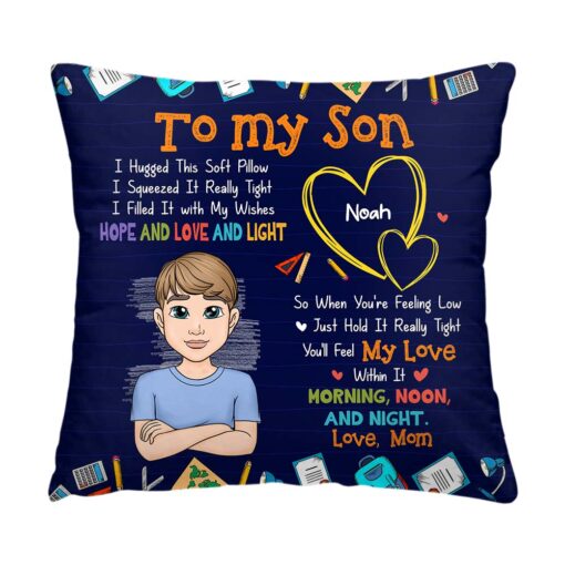 Personalized Gift For Son Science Theme Pillow