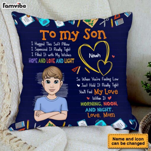 Personalized Gift For Son Science Theme Pillow