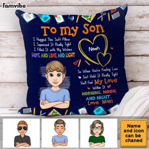 Personalized Gift For Son Science Theme Pillow