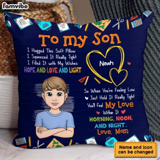 Personalized Gift For Son Science Theme Pillow