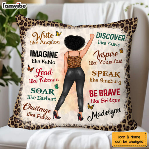 Personalized Gift For Woman Be Brave Pillow