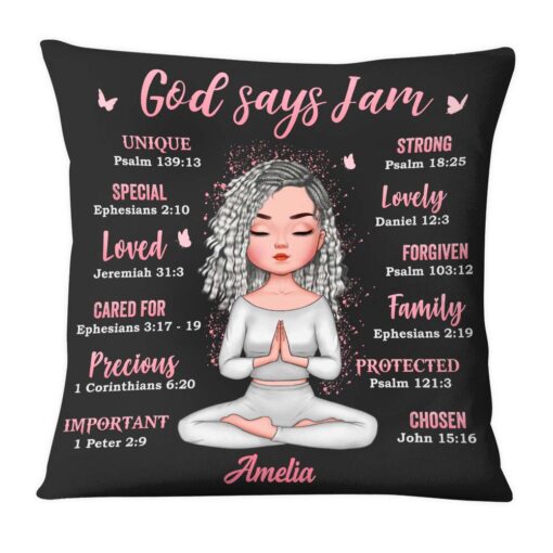 Personalized Gift For Woman God Says Pillow