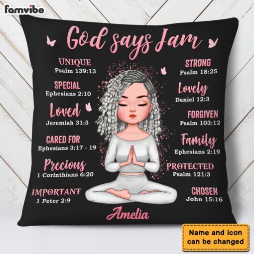 Personalized Gift For Woman God Says Pillow