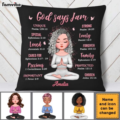 Personalized Gift For Woman God Says Pillow