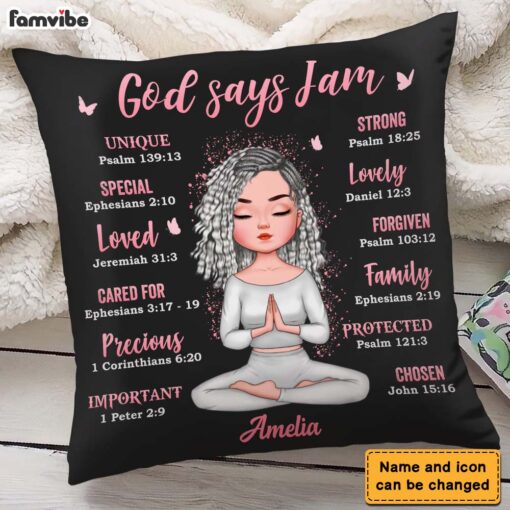 Personalized Gift For Woman God Says Pillow