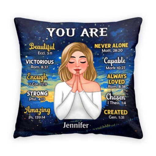 Personalized Gift For Women You Are Bible Verses Pillow