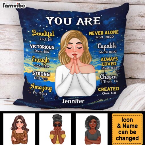 Personalized Gift For Women You Are Bible Verses Pillow