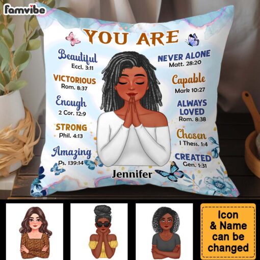 Personalized Gift For Women You Are Bible Verses Pillow