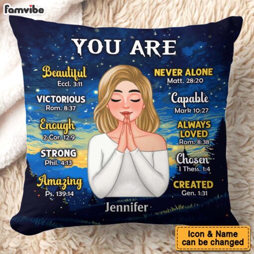 Personalized Gift For Women You Are Bible Verses Pillow