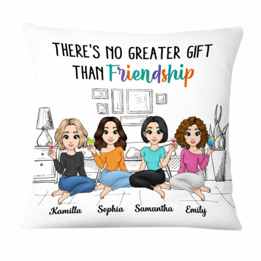 Personalized Gift Friends Forever Pillow