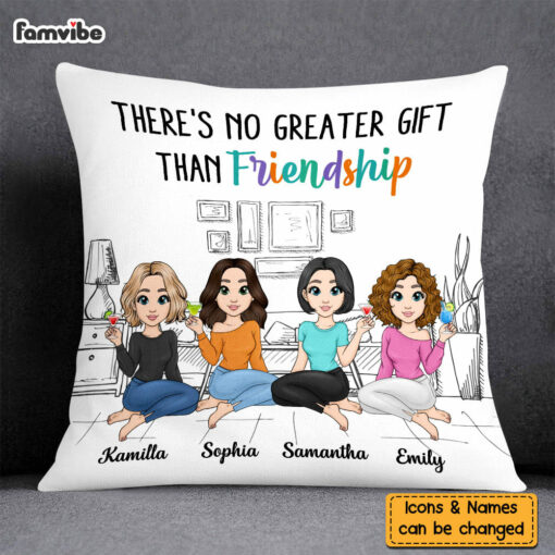 Personalized Gift Friends Forever Pillow