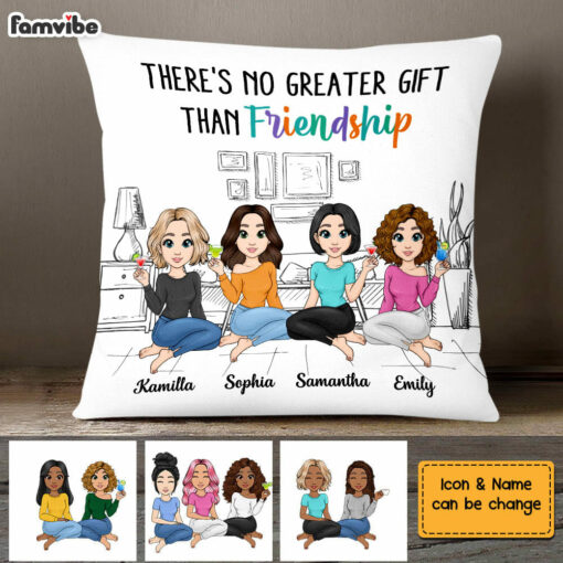 Personalized Gift Friends Forever Pillow