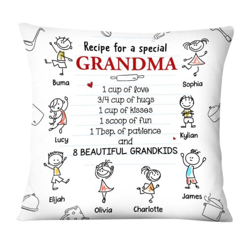 Personalized Gift Recipe For A Grandma Pillow