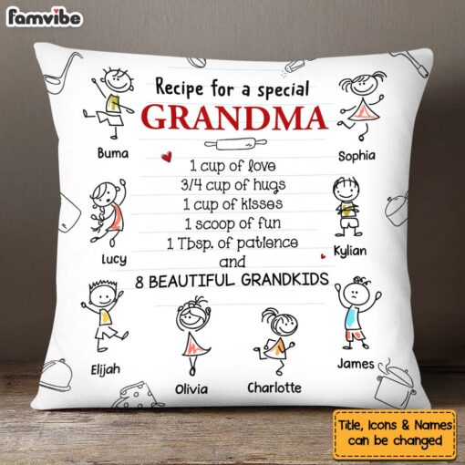 Personalized Gift Recipe For A Grandma Pillow