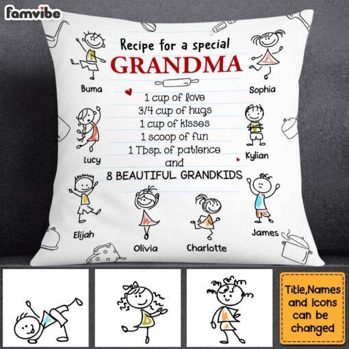 Personalized Gift Recipe For A Grandma Pillow