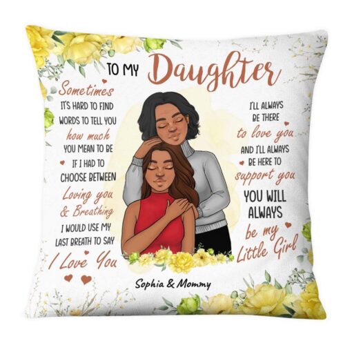 Personalized Gift To Daughter From Mom Pillow