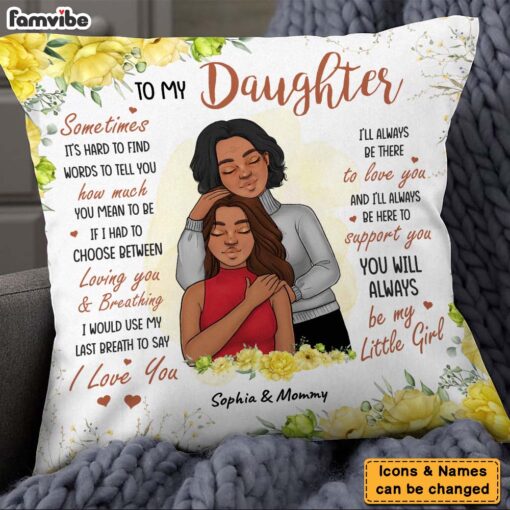 Personalized Gift To Daughter From Mom Pillow