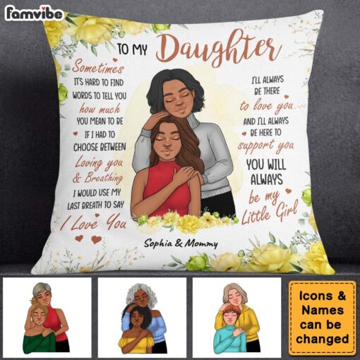 Personalized Gift To Daughter From Mom Pillow