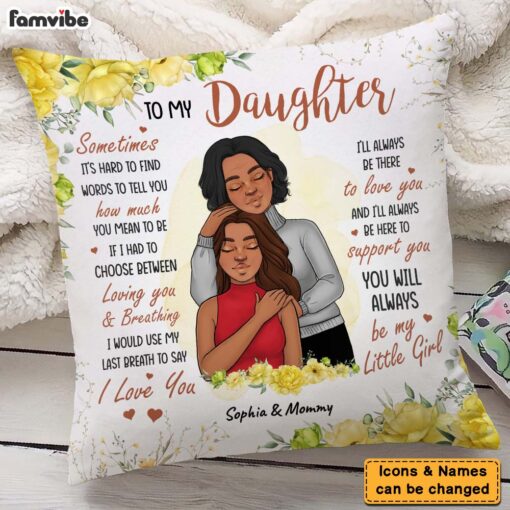 Personalized Gift To Daughter From Mom Pillow