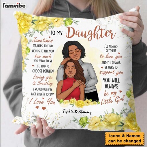 Personalized Gift To Daughter From Mom Pillow