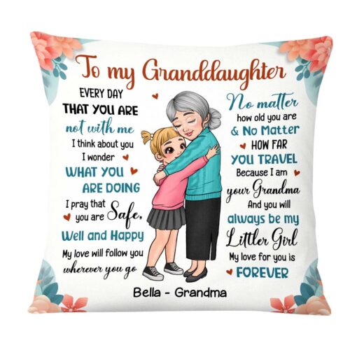 Personalized Gift To Granddaughter Pillow