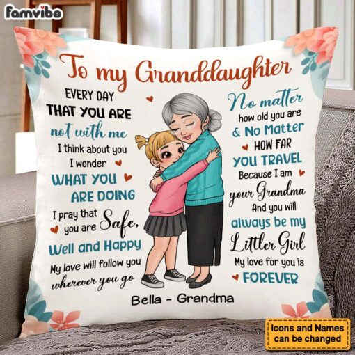 Personalized Gift To Granddaughter Pillow