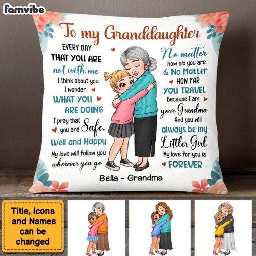 Personalized Gift To Granddaughter Pillow