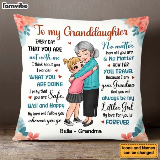 Personalized Gift To Granddaughter Pillow