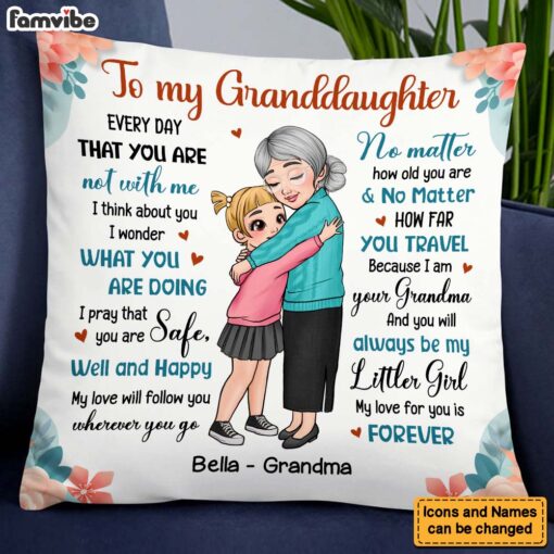 Personalized Gift To Granddaughter Pillow