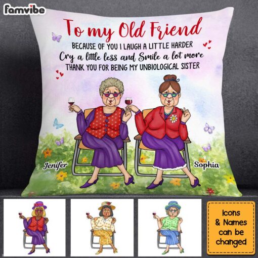 Personalized Gift To My Old Friend Pillow