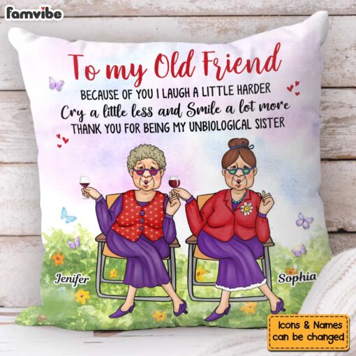 Personalized Gift To My Old Friend Pillow