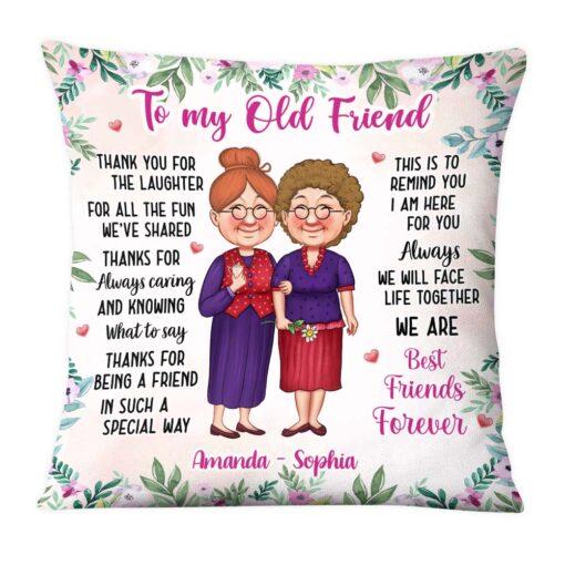 Personalized Gift To My Old Friends Pillow