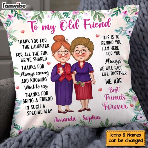 Personalized Gift To My Old Friends Pillow