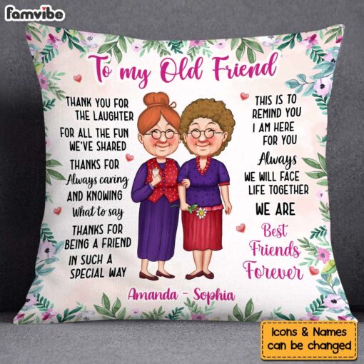 Personalized Gift To My Old Friends Pillow