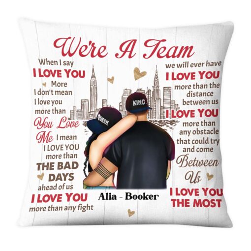 Personalized Gift for Couple We’re A Team Pillow