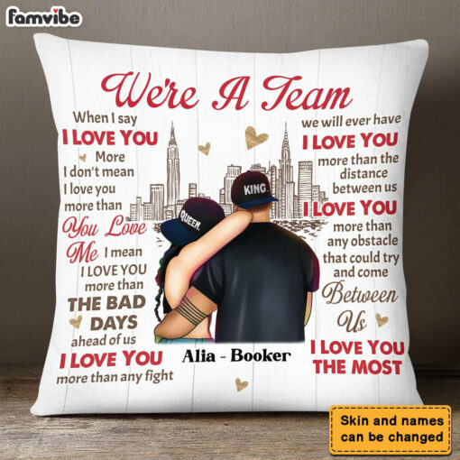 Personalized Gift for Couple We’re A Team Pillow